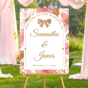 Romantic Floral Entry Sign with Names & Date