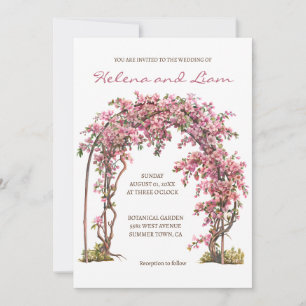 Romantic floral fairytale wreath wedding  invitation