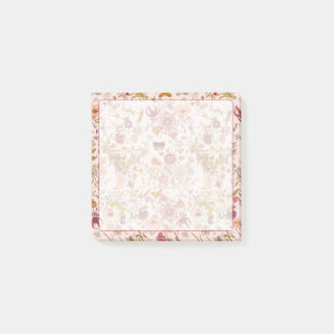 Romantic floral garden post-it notes