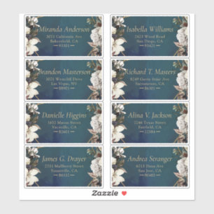Romantic Floral Gold Wreath Address Label