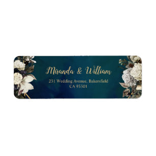 Romantic Floral Gold Wreath Wedding