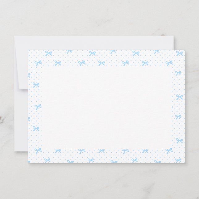 Romantic Floral Monogram Notecard (Front)