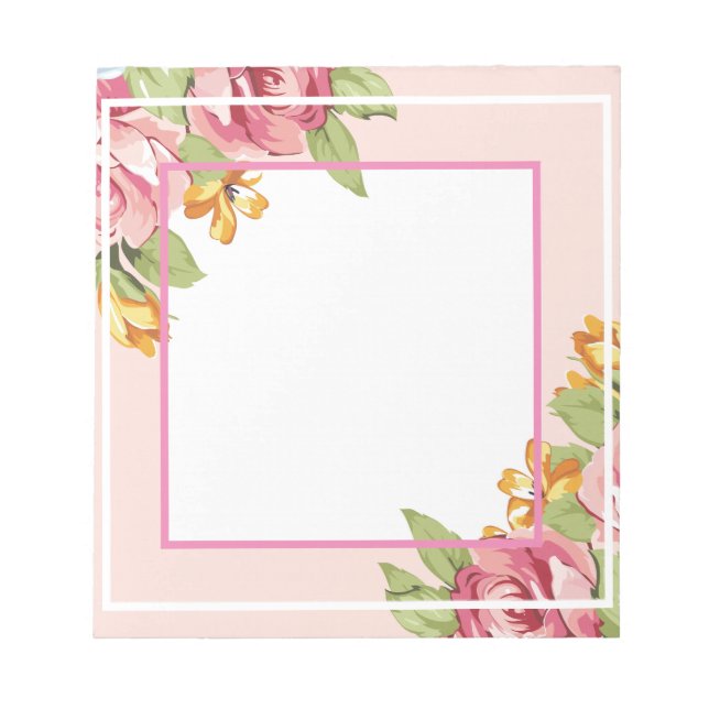 Romantic Floral Notepad (Front)