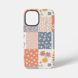 Romantic Floral Patchwork in Blush Pink and Ivory iPhone 12 Mini Case