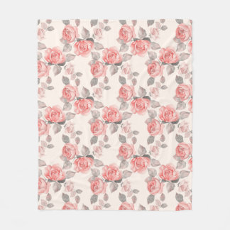 Romantic floral pattern 8 fleece blanket