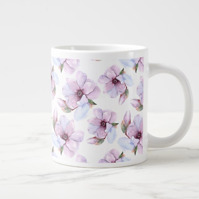 Romantic Floral Pattern Large Coffee Mug (Right)