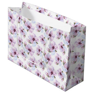Romantic Floral Pattern Large Gift Bag