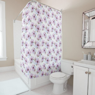 Romantic Floral Pattern Shower Curtain