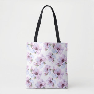 Romantic Floral Pattern Tote Bag