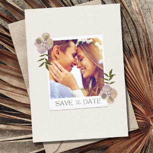 Romantic Floral Photo Wedding Save The Date