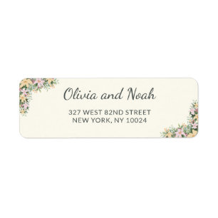 Romantic - floral return address label
