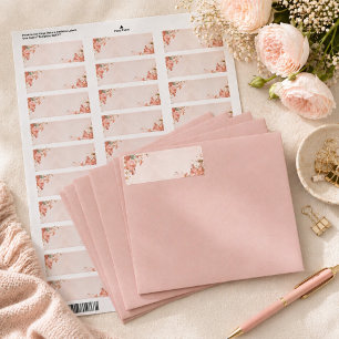 Romantic Floral Return Address Label Watercolor
