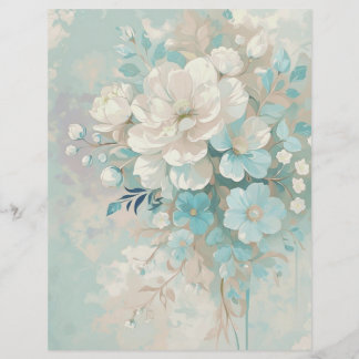 Romantic Floral Scrapbook Paper – Shabby Chic 