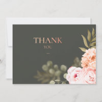 Romantic Floral Thank You Card