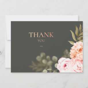 Romantic Floral Thank You Card