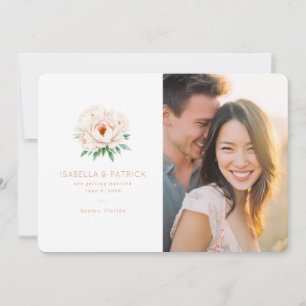 Romantic Floral Wedding Announcement
