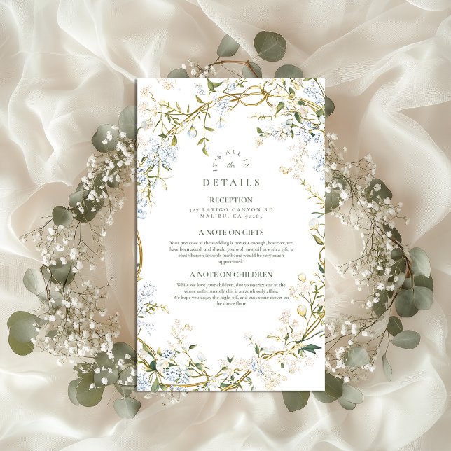 Romantic Floral Wedding Design Enclosure Card (Creator Uploaded)