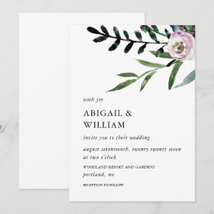 Romantic Floral Wedding Invitation