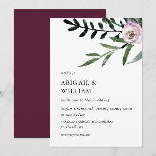Romantic Floral Wedding Invitation