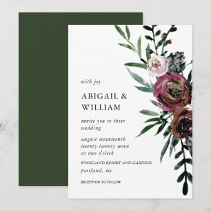 Romantic Floral Wedding Invitation