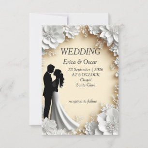 Romantic Floral Wedding Invitation