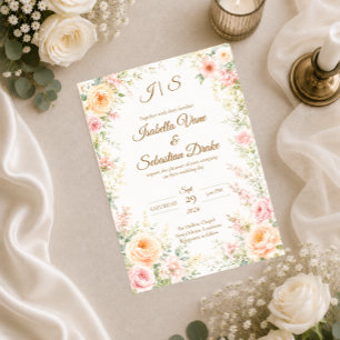 Romantic Floral Wedding Invitation