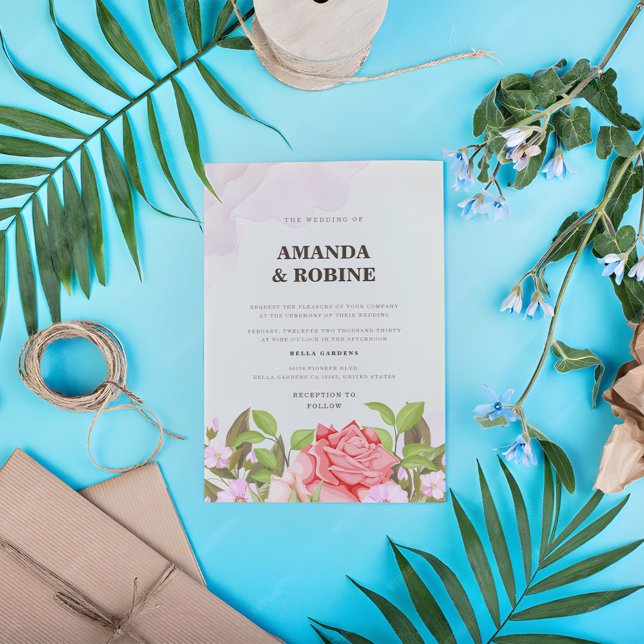 Romantic Floral Wedding Invitation (Creator Uploaded)