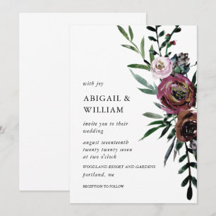 Romantic Floral Wedding Invitation