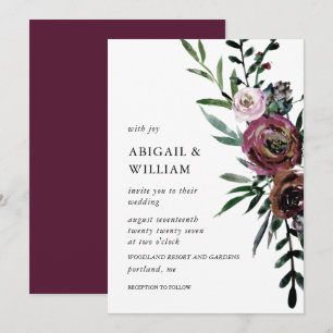 Romantic Floral Wedding Invitation