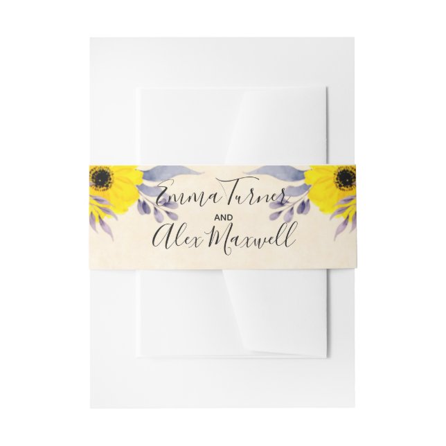 Romantic Floral | Wedding Invitation Belly Band (Front Example)