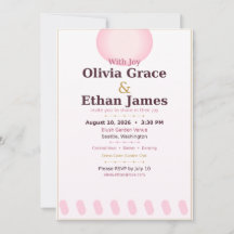 Romantic Floral Wedding Invitation Card 