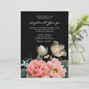 Romantic Floral Wedding Invitation Card