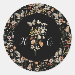 Romantic Floral Wedding Invitation Envelope Seal
