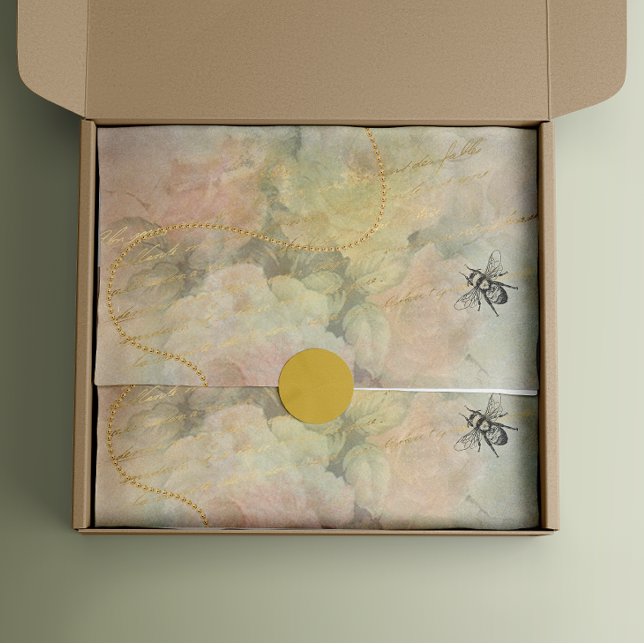Romantic Floral Yellow Pink White Decoupage Tissue Paper (Creator Uploaded)