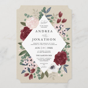Romantic Florals Wedding Invitation