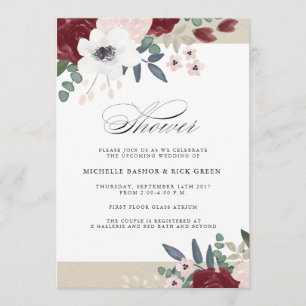 Romantic Florals Wedding Shower Invite