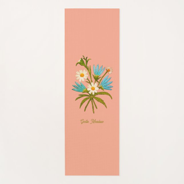 Romantic Flower – Botanical Fantasy Bouquet Pillow Yoga Mat (Front)