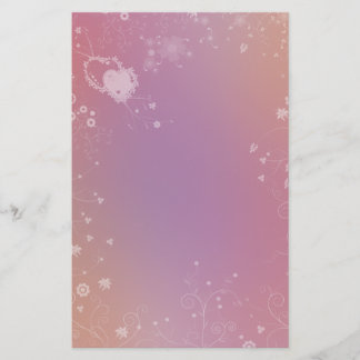 Romantic Flower Design Stationery