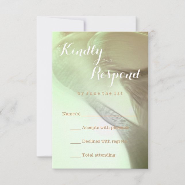 Romantic Flower Detail RSVP Card (Front)