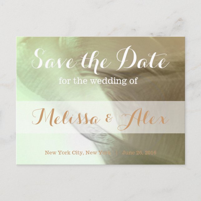 Romantic Flower Detail - Save the Date Announcement Postcard (Front)