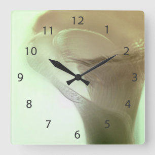 Romantic Flower Detail Square Wall Clock