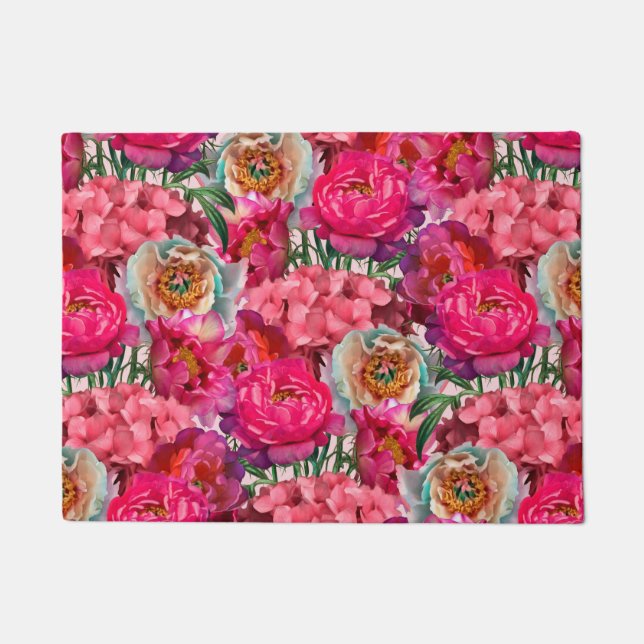 Romantic flower garden doormat (Front)