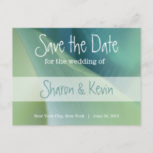 Romantic Flower in Blue Tones - Save the Date Announcement Postcard