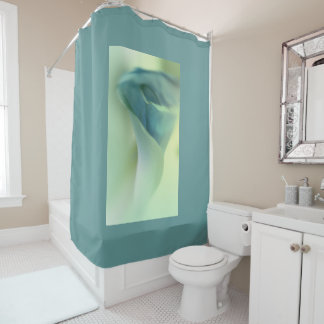 Romantic Flower in Blue Tones Shower Curtain