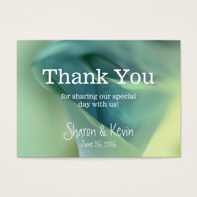 Romantic Flower in Blue Tones - Thank You (Front)