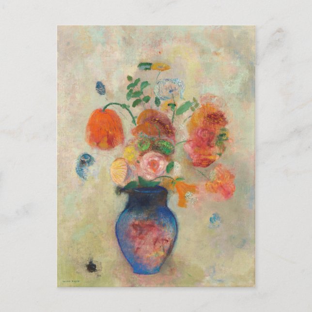 Romantic Flower Vase - Odilon Redon Postcard (Front)