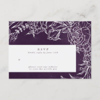 Romantic Flower Wreath Purple QR Code Wedding