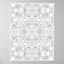Romantic Flowers - Advanced Colouring Page