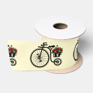 Romantic Flowers Bike Satin Ribbon Your Colours