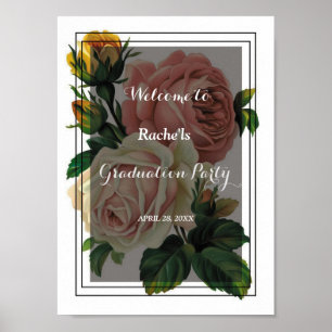 Romantic  Flowers  Graduation Poster